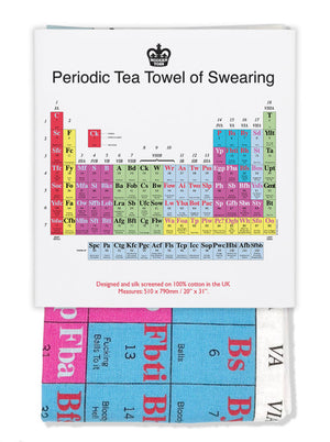 PERIODIC TABLE OF SWEARING TEA TOWEL