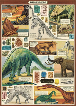 DINOSAURS VINTAGE GIFT WRAP SHEET