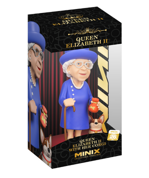 QUEEN ELIZABETH II AND CORGI MINIX FIGURINE