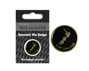 NZ SOUVENIR ENAMEL BADGE PIN CIRCLE