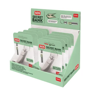 SECRET BANK PILL HOLDER KEYRING EMERGENCY STASH CAPSULE