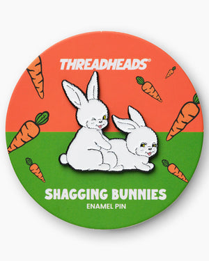 SHAGGING BUNNIES ENAMEL PIN