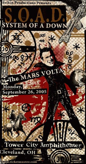 SYSTEM OF A DOWN / MARS VOLTA CLEVELAND 2005 48X25 PRINT 484