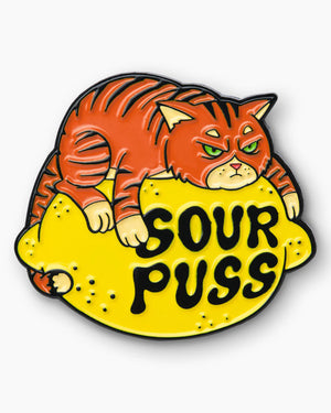 SOUR PUSS ENAMEL PIN