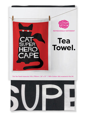 CAT SUPER HERO CAPE DISH TOWEL