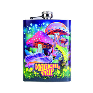 MUSHROOM MAGICAL TRIP METAL FLASK