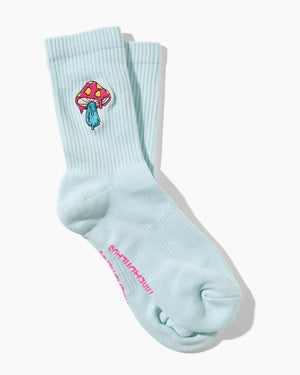TRIPPY MUSHROOM SOCKS EMBROIDERED One size fits all 8-13