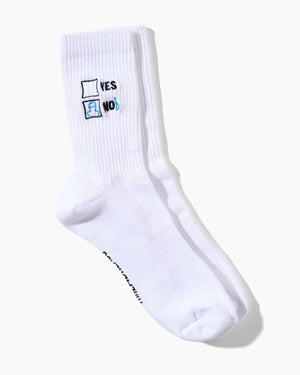ARE YOU CHILDISH SOCKS EMBROIDERED One size fits all 8-13