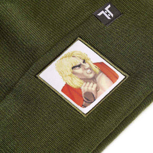KEN STREETFIGHTER OLIVE BEANIE TOKYOTIME
