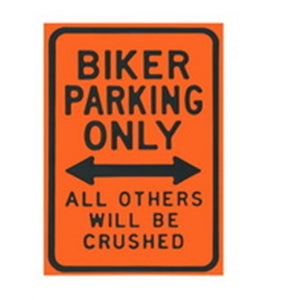 BIKER PARKING RETRO TIN SIGN