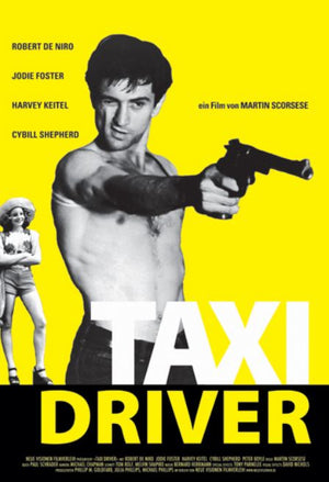 TAXI DRIVER RETRO YELLOW MOVIE POSTER 361