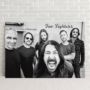 FOO FIGHTERS GROUP SCREAM B&W POSTER 616