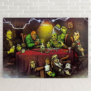 MONSTERS PLAYING POKER POSTER MAXI 4
