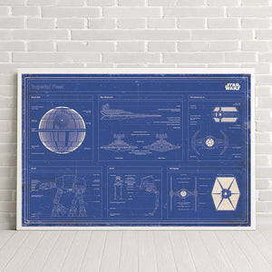 STAR WARS IMPERIAL FLEET BLUEPRINT POSTER 201