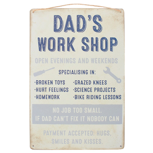 DADS WORKSHOP RETRO TIN SIGN