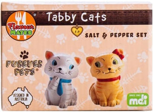 RETRO CATS SALT AND PEPPER SET CERAMIC