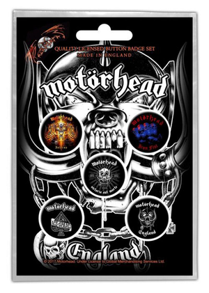 MOTORHEAD BUTTON BADGE PACK: ENGLAND
