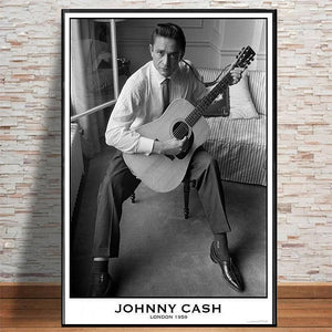 JOHNNY CASH LONDON 1959 ACOUSTIC GUITAR POSTER  258