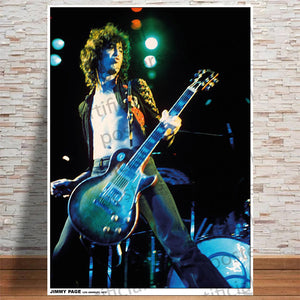 JIMMY PAGE LA 1972 COLOUR LED ZEPPELIN  POSTER 665