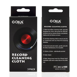 RECORD CLEANING CLOTHS LARGE 3 PACK MICROFIBRE GK-R05P
