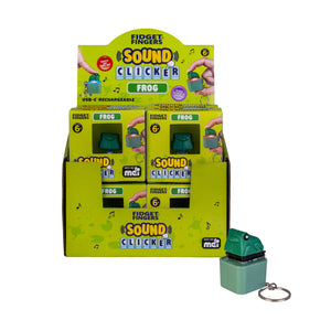 CROAKING FROG FIDGET CLICKER BAG HANGER SOUND AND LIGHT