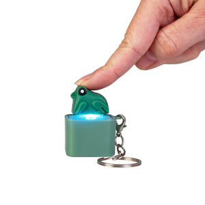 CROAKING FROG FIDGET CLICKER BAG HANGER SOUND AND LIGHT