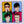 BLUR 4 PANELS ENAMEL BADGE SQUARE ALBUM COVER