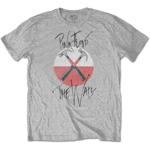 PINK FLOYD WALL HAMMER GREY FADED LOGO TEE