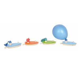 WOODEN BALLOON POWERED BOAT