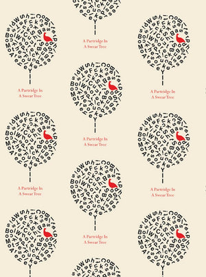 PARTRIDGE IN A SWEAR TREE CHRISTMAS WRAPPING PAPER GIFT WRAP (2 SHEETS FOLDED)