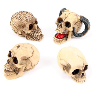 SKULL FIGURINES STONE ASSORTED ACRYLIC STONE SINGLE