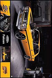 FORD FALCON XY GT351 YELLOW CAR POSTER 530