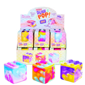 PUSH AND POP DICE FIDGET TOY - SINGLE RANDOM COLOUR