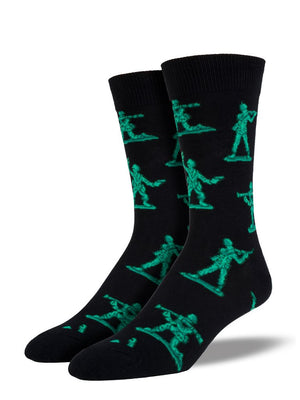 ARMY MEN BLACK SOCKS  (7-12 W / 11-3 M)