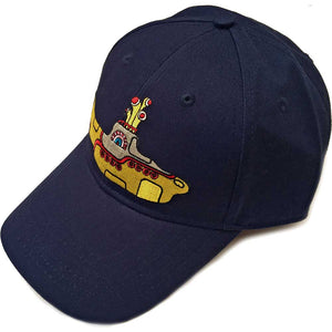 BEATLES MEN'S BASEBALL CAP: YELLOW SUBMARINE (NAVY BLUE)