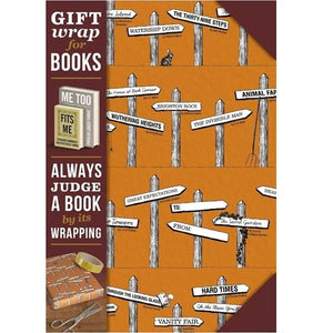 NOVEL SIGN POSTS GIFT WRAP FOR BOOKS 210 x 150 x 22