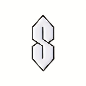 COOL S WHITE ENAMEL BADGE