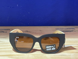 ARDEN SUNGLASSES BLACK AND WOOD