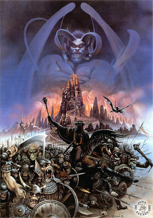 CHRIS ACHILLEOS HOST OF CHAOS MINI POSTER 40X50CM  (RARE SOME WEAR) 535