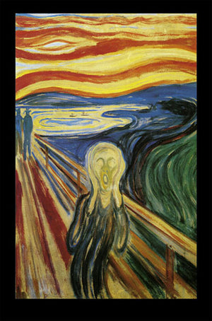 EDVARD MUNCH SCREAM POSTER MAXI BLACK BORDER 578