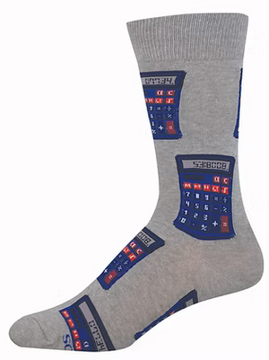 BOOBIES CALCULATOR  SOCKS  (7-12 W / 11-3 M)