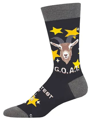 GOAT BLACK SOCKS GREATEST OF ALL TIME (7-12 W / 11-13 M)