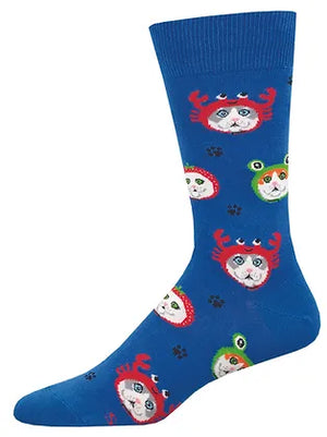 CATS IN HATS BLUE SOCKS (7-12 W / 11-13 M)