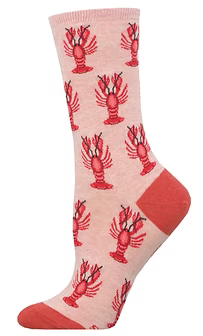 LOBSTAH - PINK HEATHER SOCKS WOMENS OSFA