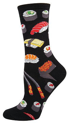 SUSHI SOCKS BLACK MENS OSFA