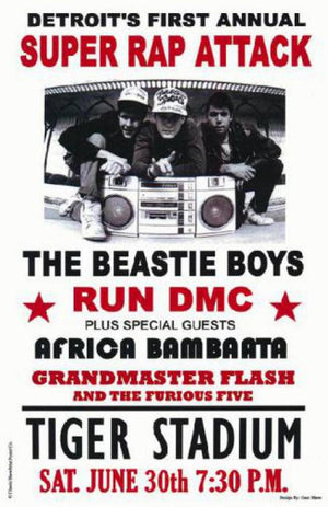 BEASTIE BOYS RUN DMC 1987 ART PRINT 27 X 43CM POSTER