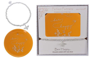 BEE HAPPY BRACELET AND TRINKET DISH GIFT SET