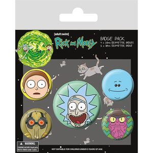 RICK AND MORTY BUTTON BADGE PACK