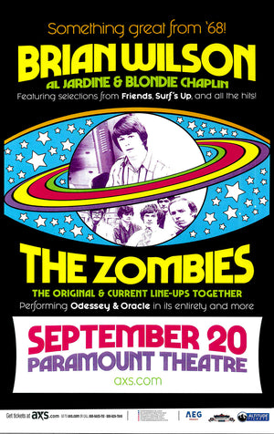 BRIAN WILSON AND ZOMBIES MINI POSTER A3 PRINT 27 X 43CM