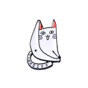 CAT BUTTHOLE FOREVER ENAMEL BADGE PIN